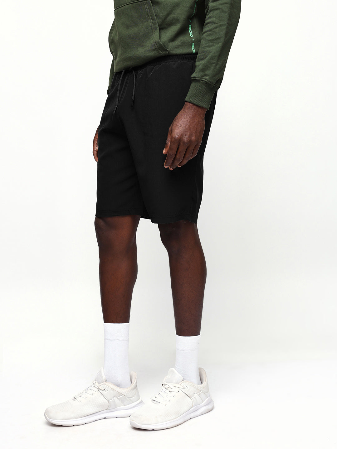 Men's Solid Relaxed Fit Athleisure Shorts