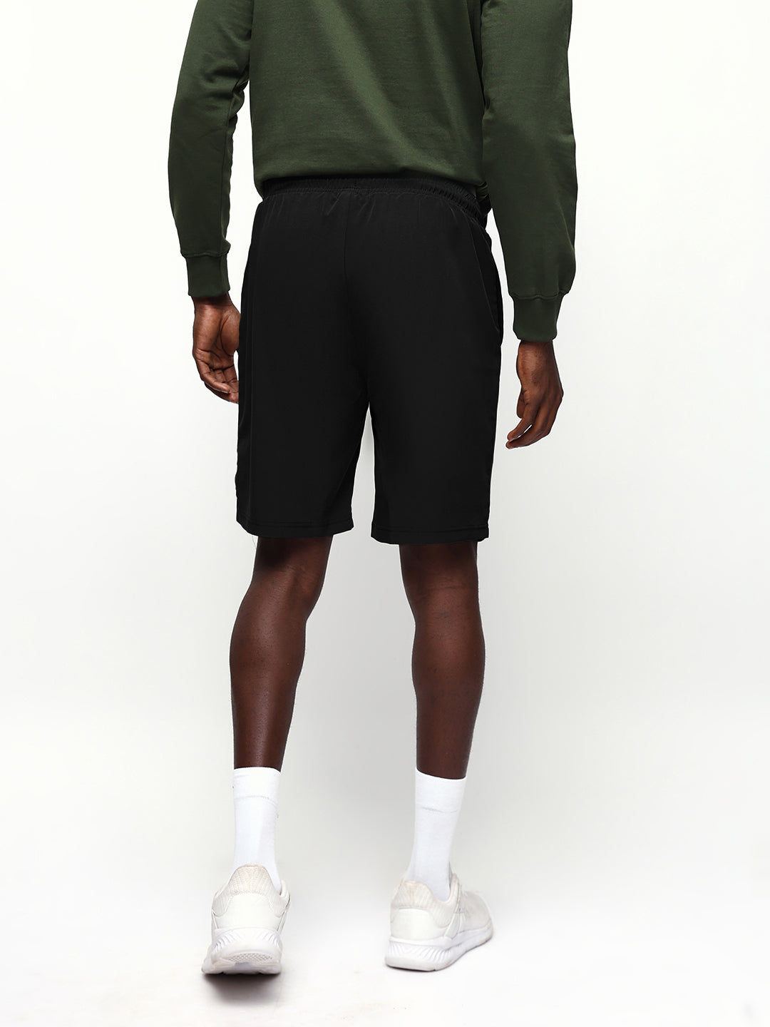 Men's Solid Relaxed Fit Athleisure Shorts