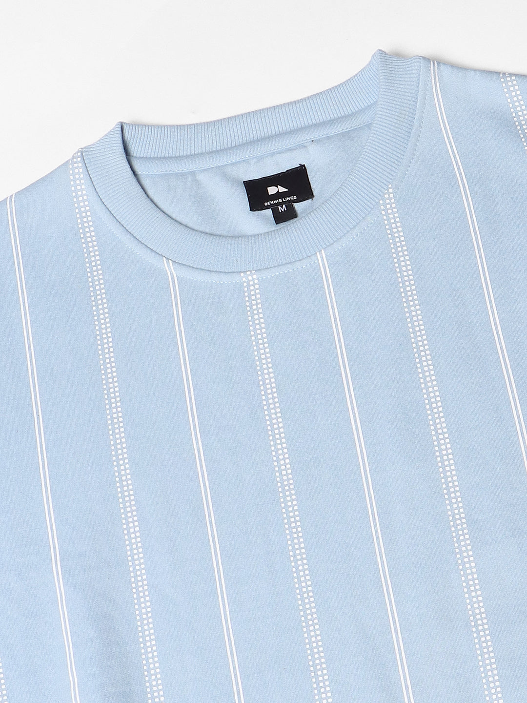 Men's Striped Round Neck Pullover Sweatshirt