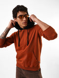Men's Solid Hooded Pullover Fleece Sweatshirt