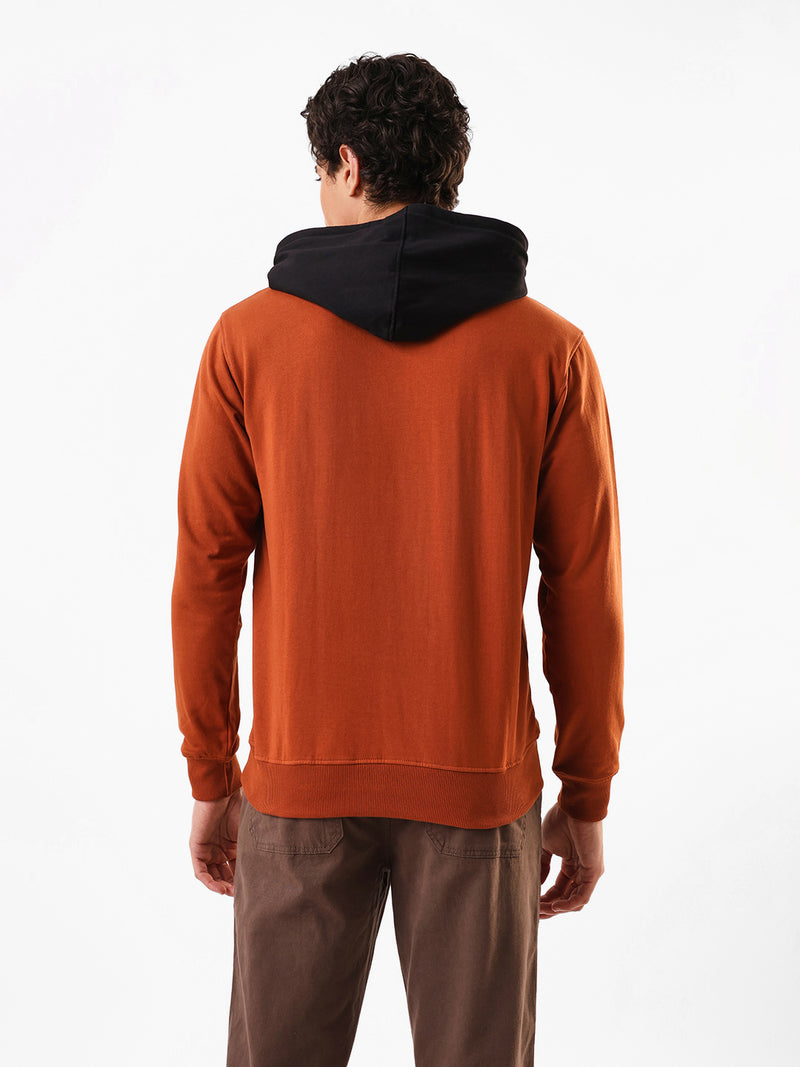 Men's Solid Hooded Pullover Fleece Sweatshirt