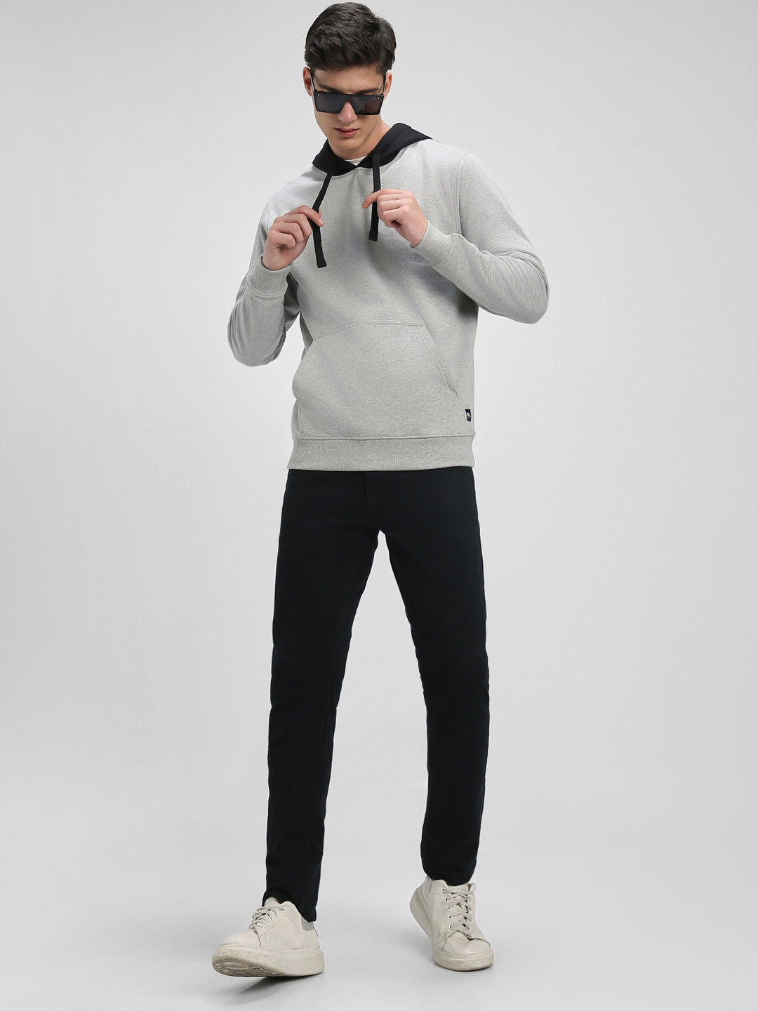 Dennis Lingo Men's Light Grey  Full Sleeves hoodie Sweatshirt