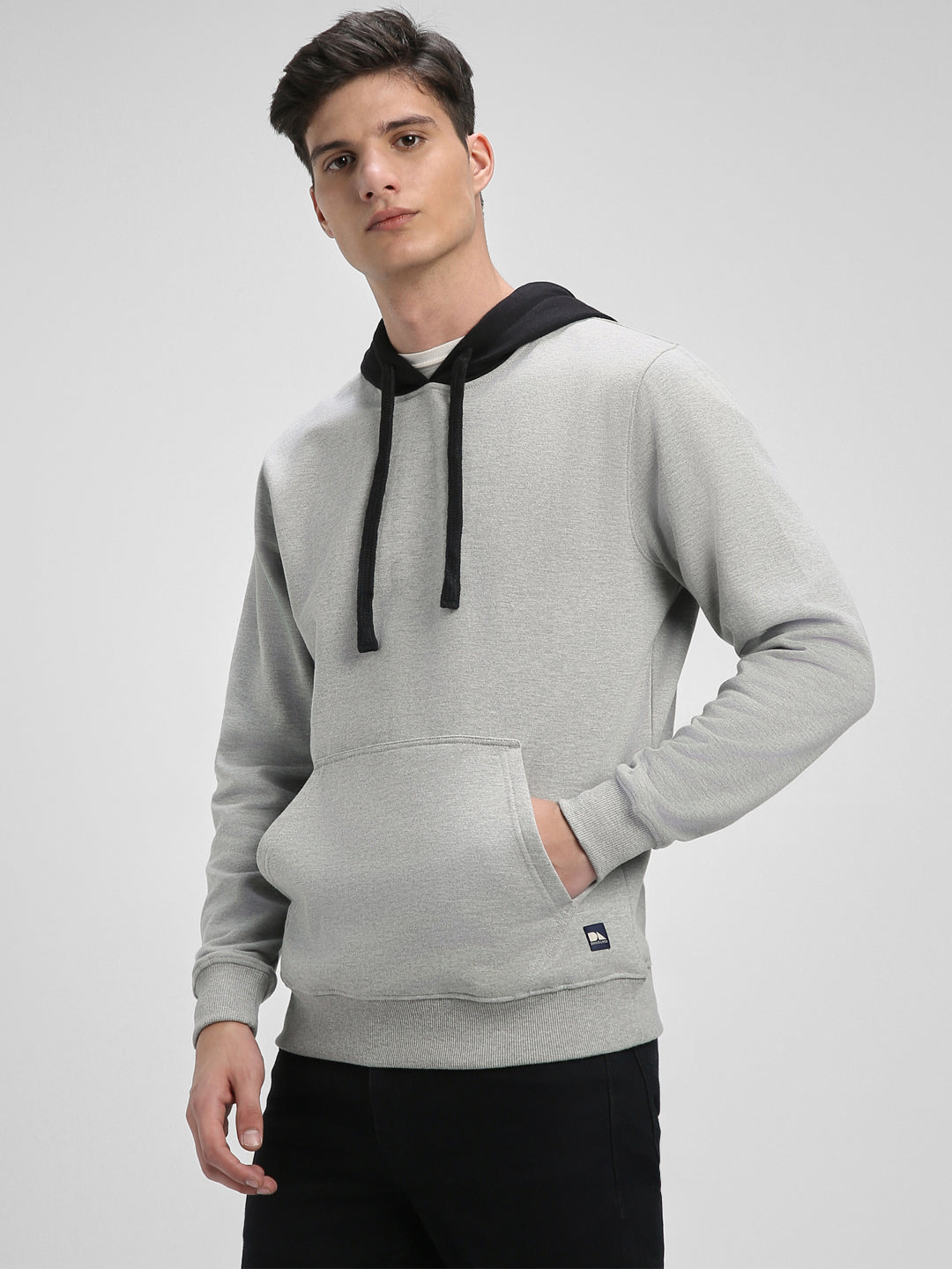 Dennis Lingo Men's Light Grey  Full Sleeves hoodie Sweatshirt