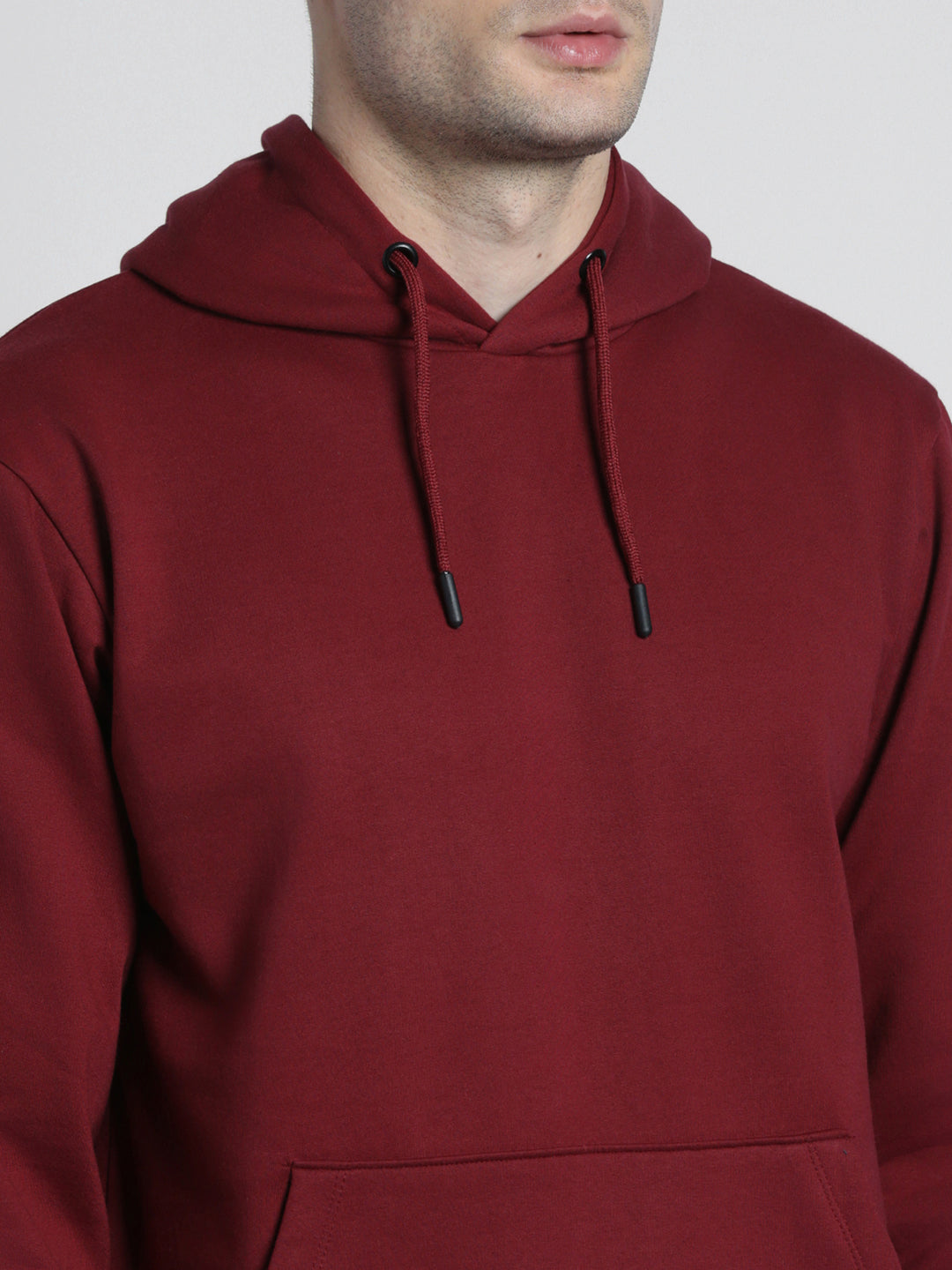 Men's Maroon Full Sleeves Hoodie