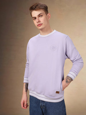 Men's Solid Round Neck Full Sleeves Regular Fit Sweatshirt