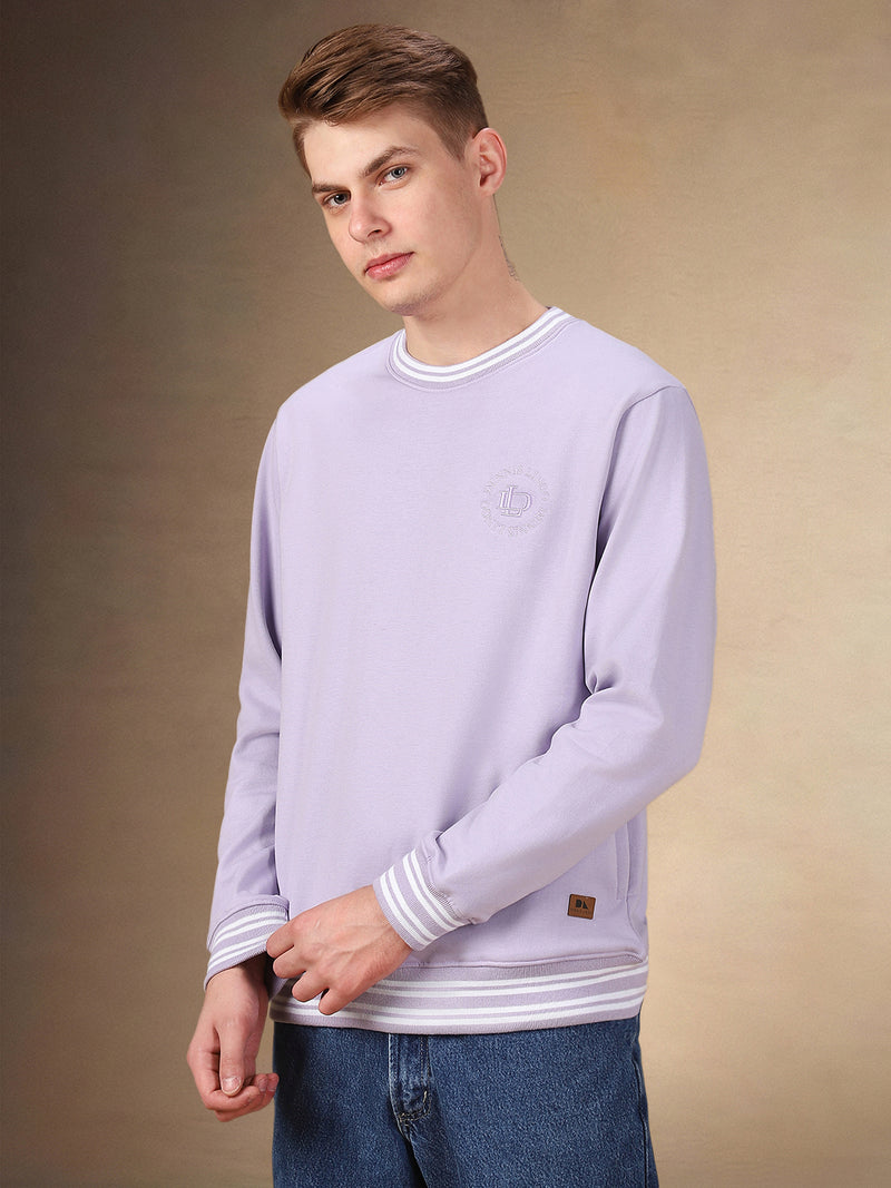 Men's Solid Round Neck Full Sleeves Regular Fit Sweatshirt