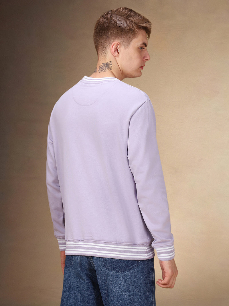 Men's Solid Round Neck Full Sleeves Regular Fit Sweatshirt