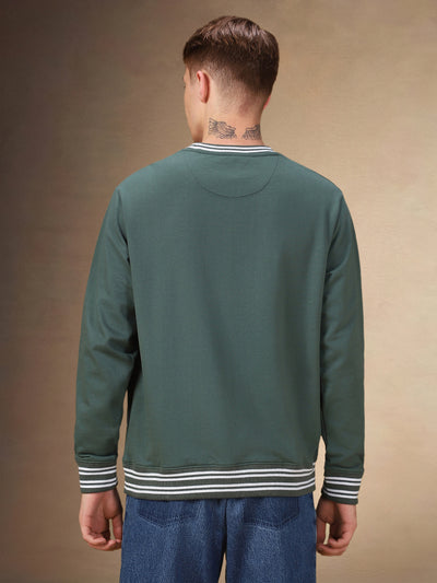 Men's Solid Round Neck Full Sleeves Regular Fit Sweatshirt