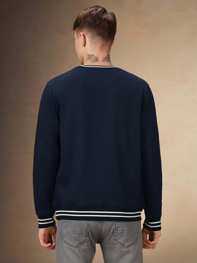 Men's Solid Round Neck Full Sleeves Regular Fit Sweatshirt
