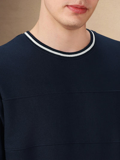 Men's Solid Round Neck Full Sleeves Regular Fit Sweatshirt