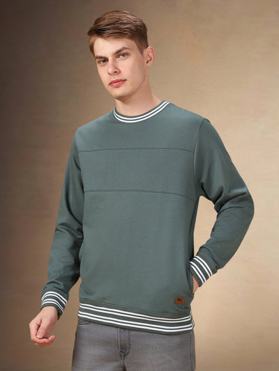 Men's Solid Round Neck Full Sleeves Regular Fit Sweatshirt