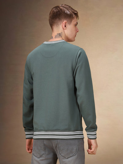 Men's Solid Round Neck Full Sleeves Regular Fit Sweatshirt