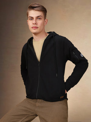Men's Solid Hooded Full Sleeves Regular Fit Hoodie