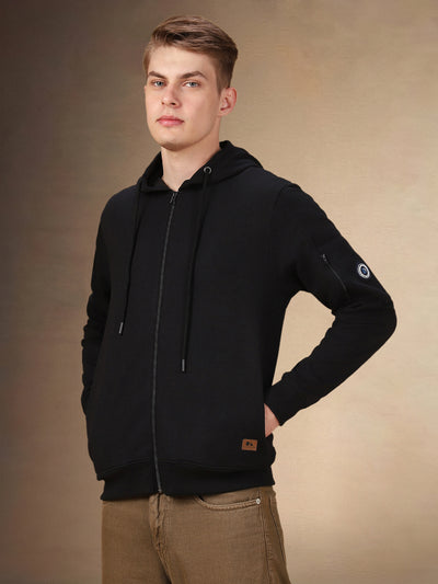 Men's Solid Hooded Full Sleeves Regular Fit Hoodie