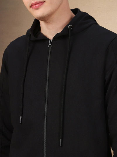 Men's Solid Hooded Full Sleeves Regular Fit Hoodie