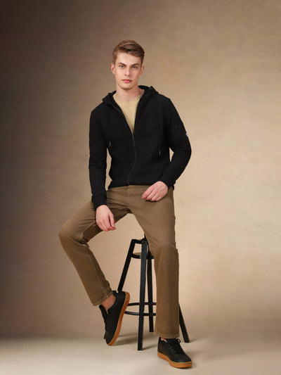 Men's Solid Hooded Full Sleeves Regular Fit Hoodie