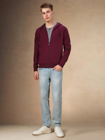 Men's Solid Hooded Full Sleeves Regular Fit Hoodie