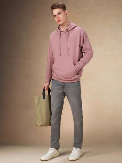 Men's Solid Hooded Full Sleeves Regular Fit Hoodie