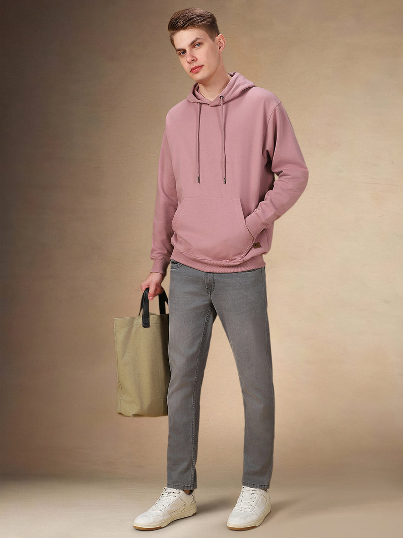 Men's Solid Hooded Full Sleeves Regular Fit Hoodie