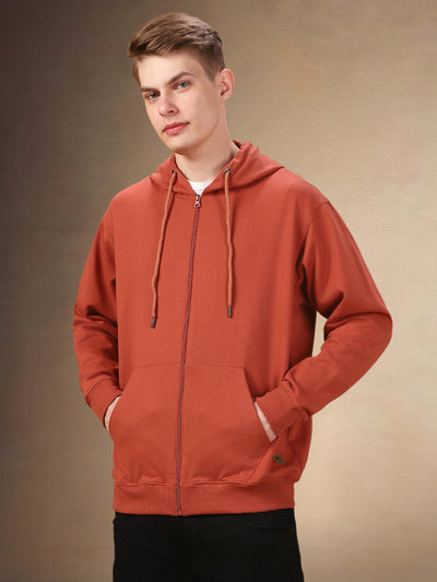 Men's Solid Hooded Full Sleeves Regular Fit Hoodie