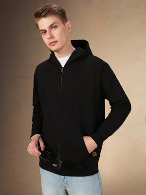 Men's Solid Hooded Full Sleeves Regular Fit Hoodie