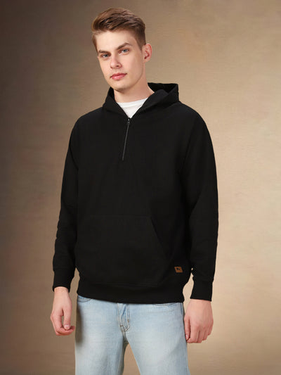 Men's Solid Hooded Full Sleeves Regular Fit Hoodie