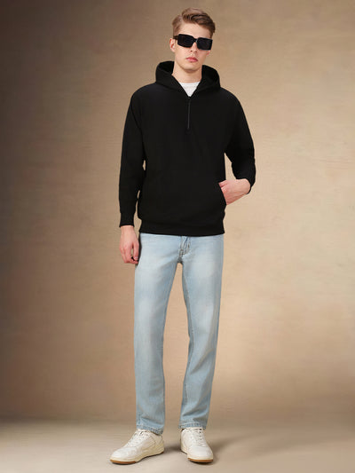 Men's Solid Hooded Full Sleeves Regular Fit Hoodie