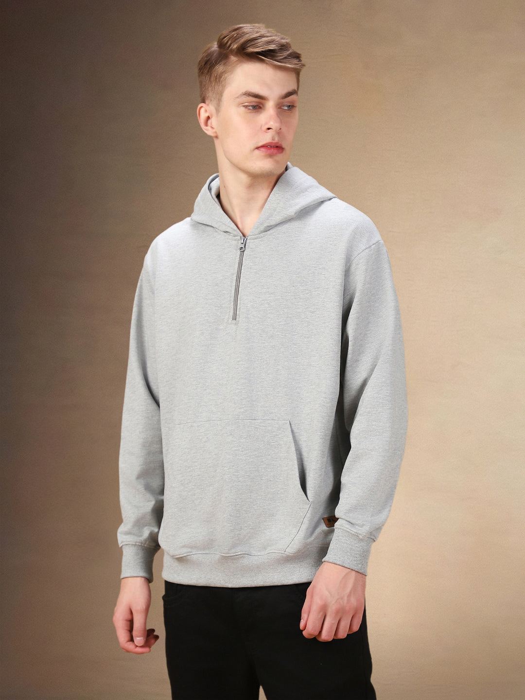 Men's Solid Hooded Full Sleeves Regular Fit Hoodie