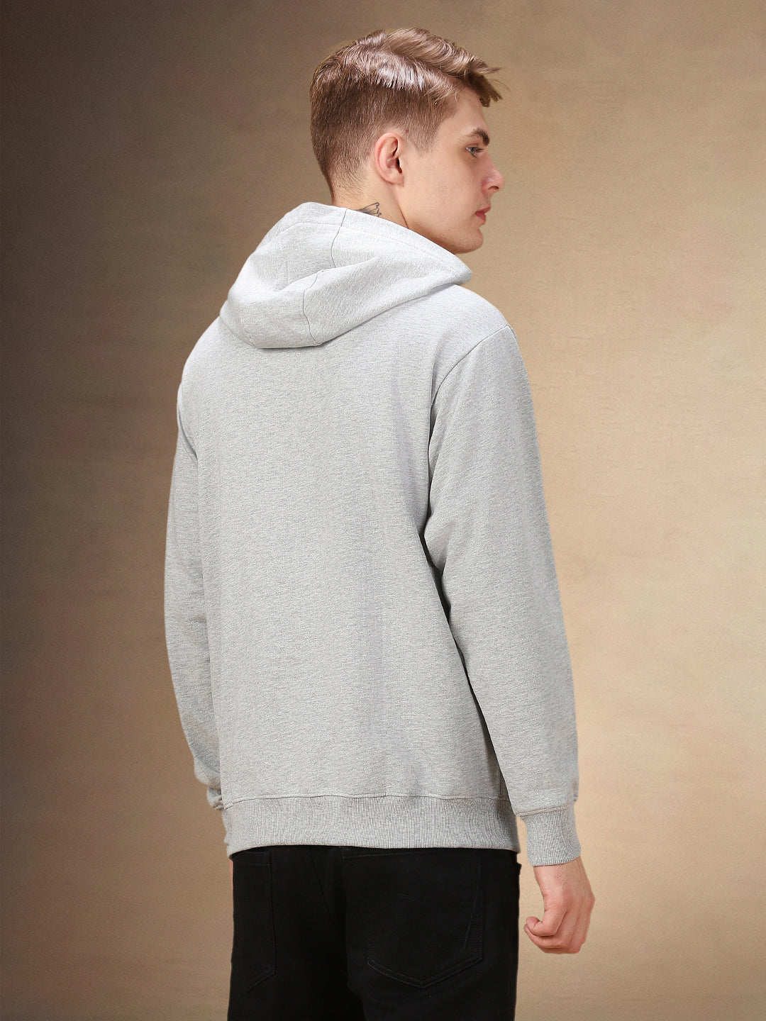 Men's Solid Hooded Full Sleeves Regular Fit Hoodie