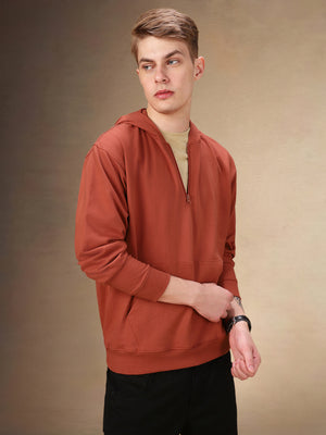 Men's Solid Hooded Full Sleeves Regular Fit Hoodie