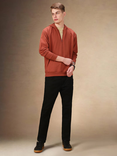Men's Solid Hooded Full Sleeves Regular Fit Hoodie