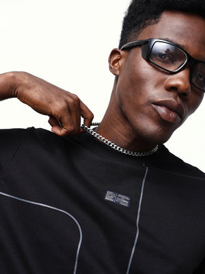 Men's Printed Round Neck Relaxed Fit Pullover Sweatshirt