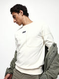 Men's Printed Round Neck Relaxed Fit Pullover Sweatshirt