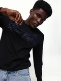 Men's Solid Round Neck Relaxed Fit Pullover Sweatshirt