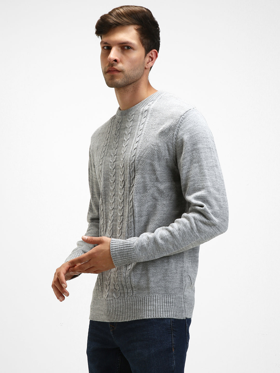 Men's Cable Knit Acrylic Pullover Sweaters