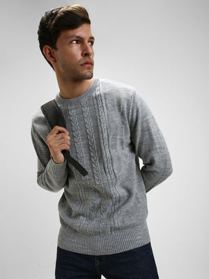 Men's Cable Knit Acrylic Pullover Sweaters