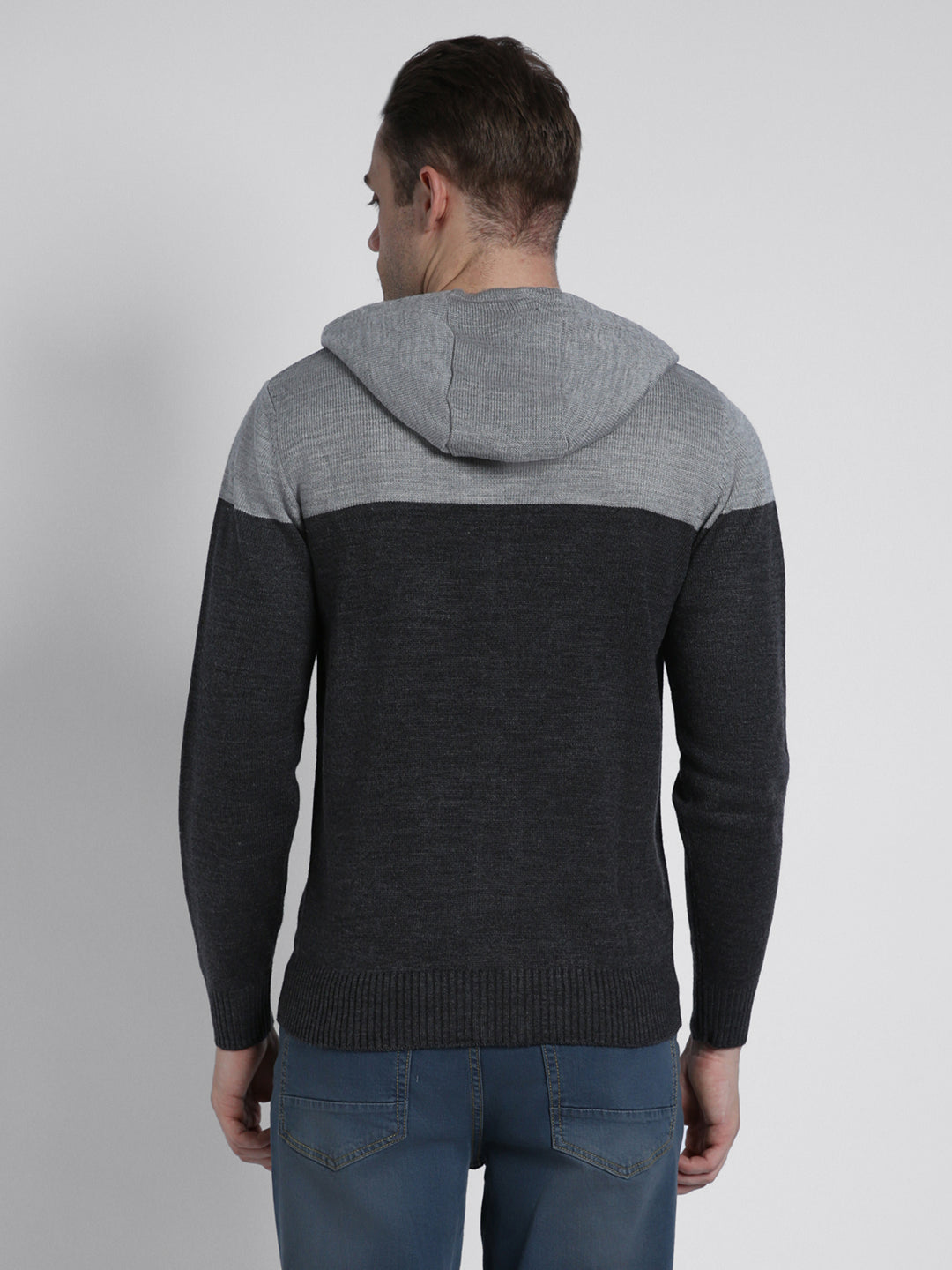 Dennis Lingo Men's Hoodie Regular Fit Solid Lt Grey Mel Sweater