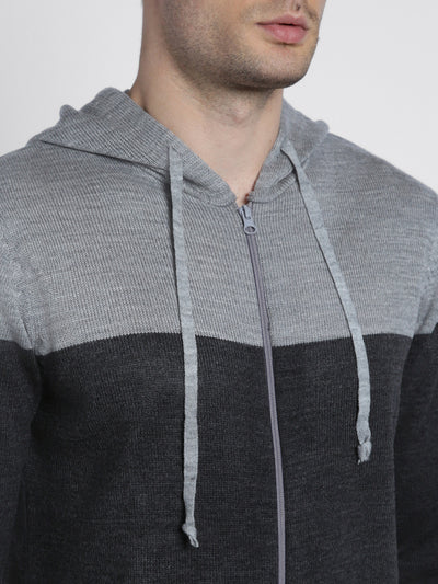 Dennis Lingo Men's Hoodie Regular Fit Solid Lt Grey Mel Sweater