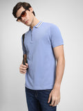 Dennis Lingo Men's Polo Regular Fit Solid Light Blue T-Shirt