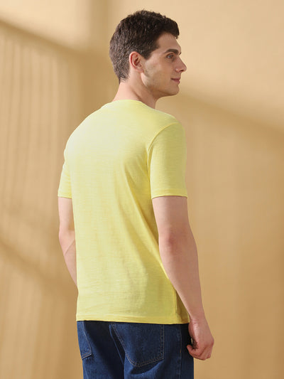 Men Printed Round Neck Half Sleeves Casual T-shirt