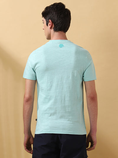 Men's Printed Round Neck Half Sleeves T-shirt