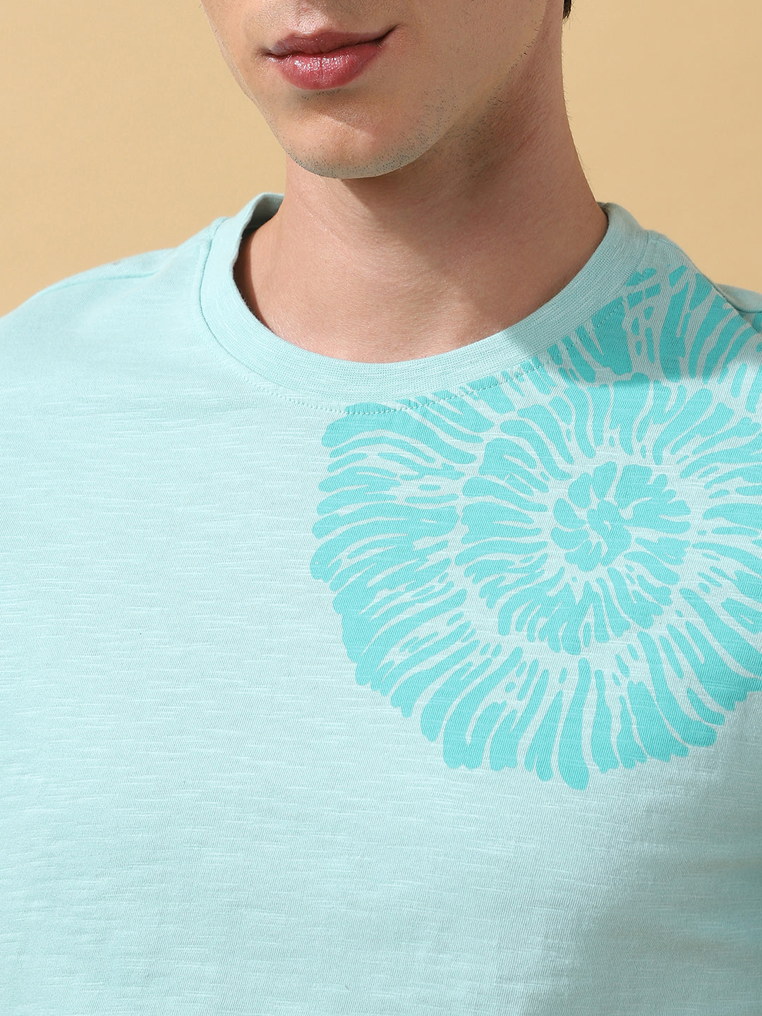 Men's Printed Round Neck Half Sleeves T-shirt