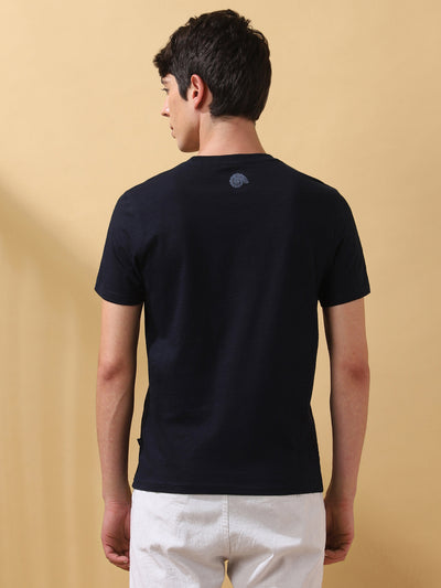 Men's Printed Round Neck Half Sleeves T-shirt