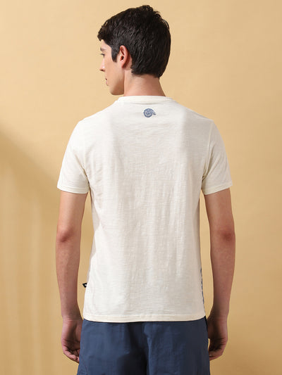 Men's Printed Round Neck Half Sleeves T-shirt