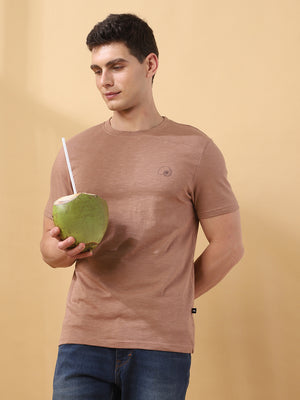 Men's Solid Round Neck Half Sleeves T-shirt
