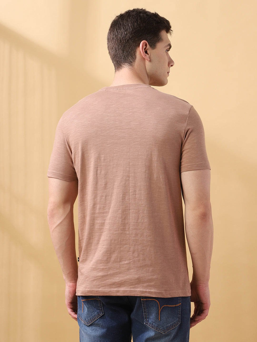 Men's Solid Round Neck Half Sleeves T-shirt