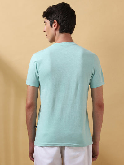 Men's Solid Round Neck Half Sleeves T-shirt