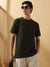 Men's Self Design Round Neck Half Sleeves T-shirt