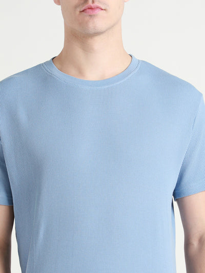 Dennis Lingo Men's Light Blue Waffle Knit T-shirts