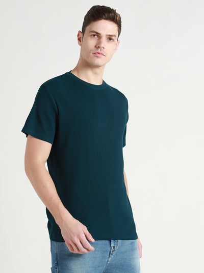 Dennis Lingo Men's Teal Waffle Knit T-shirts